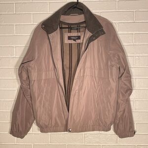 Claiborne Men's Brown Microfiber Outerwear  Jacket‎ Size Large NICE